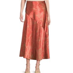 NWT Satin A-Line Maxi Skirt